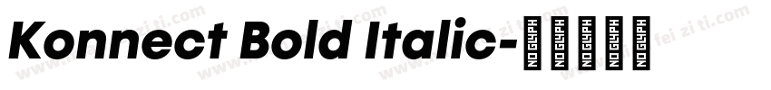 Konnect Bold Italic字体转换